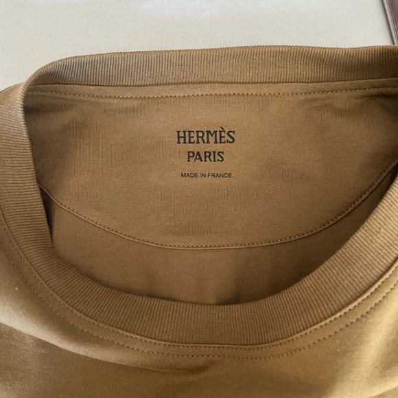 Hermes Embroidered Pocket t-shirt Dress Size EU 40 (M/L) - Picture 4 of 8